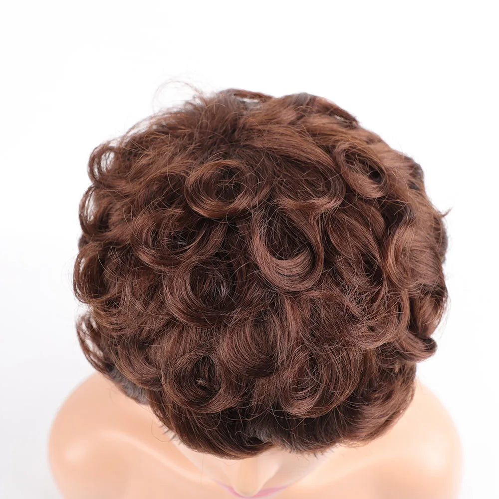 Short Wigs for Women Curly Hair Short Cut Wig High Quality Synthetic Wig Afro Woman Artificial Fake Original Factory Extensions
