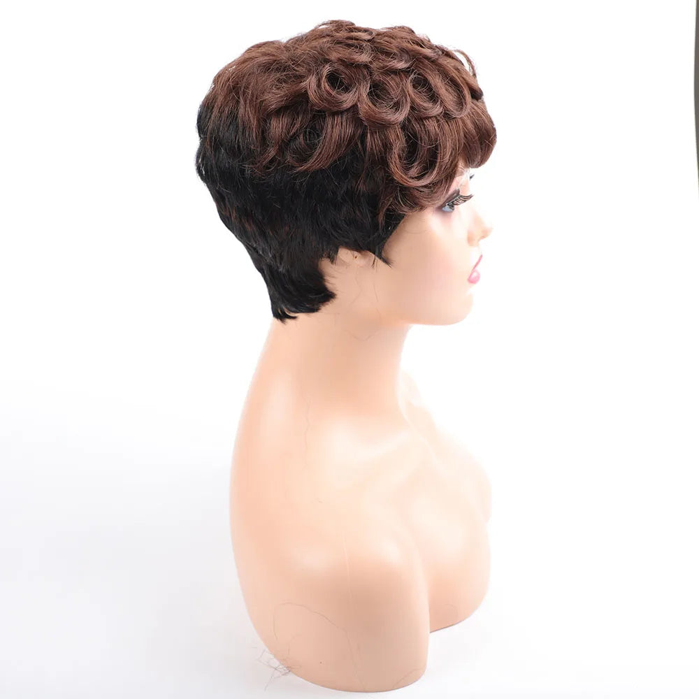 Short Wigs for Women Curly Hair Short Cut Wig High Quality Synthetic Wig Afro Woman Artificial Fake Original Factory Extensions