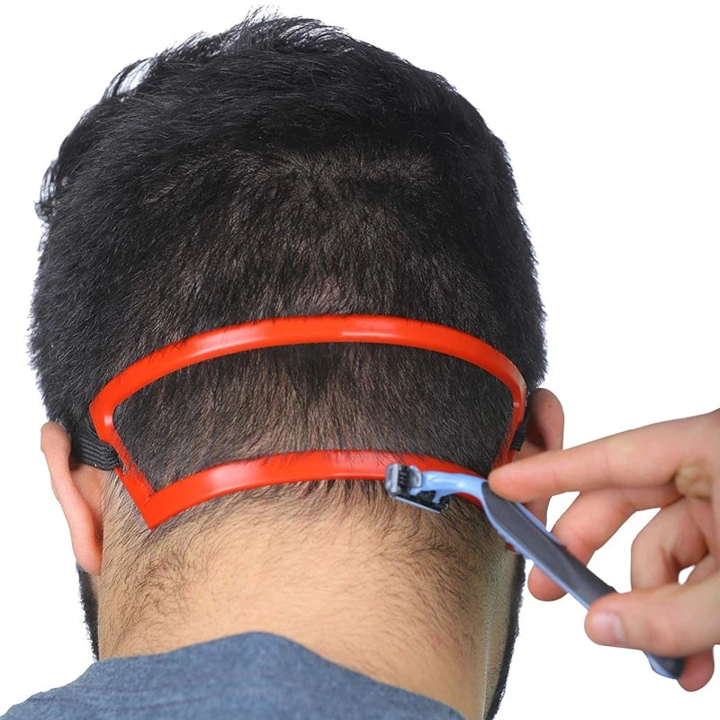 DIY Neckline Haircut Template Men Hair Trimmer Guide Stencil Barber Clipper Edge Shaper Home Grooming Neck Hair Line Ruler