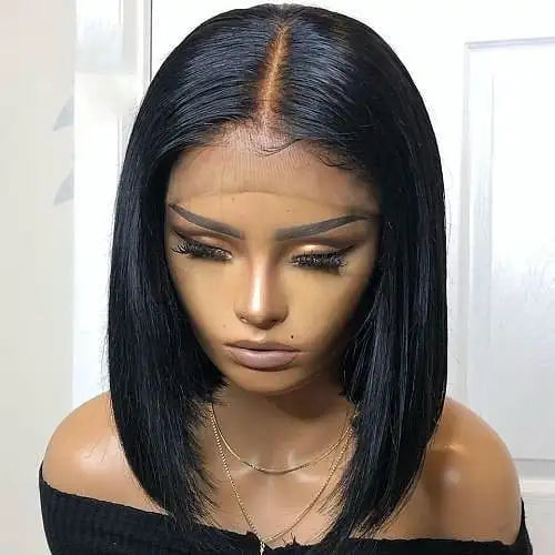 13x4 Burgundy HD Transparent Short Bob Human Hair Wigs Brazilian 99J Straight Colored Bob Lace Front Wigs For Women Pre Plucked