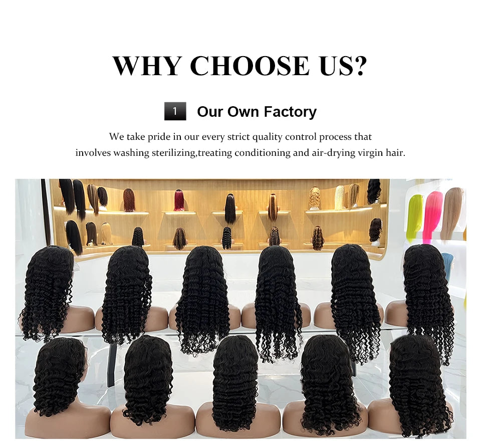 Deep Wave Frontal 13x4/13x6 Hd Lace Frontal For Women Black Glueless Human Hair Ready To Wear Human Hair Wigs