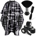 3/8pcsHair Cutting Barber Cape Set with Neck Duster Brush Barber Brush Professional Barber Accessories Salon Cleaning Supplies