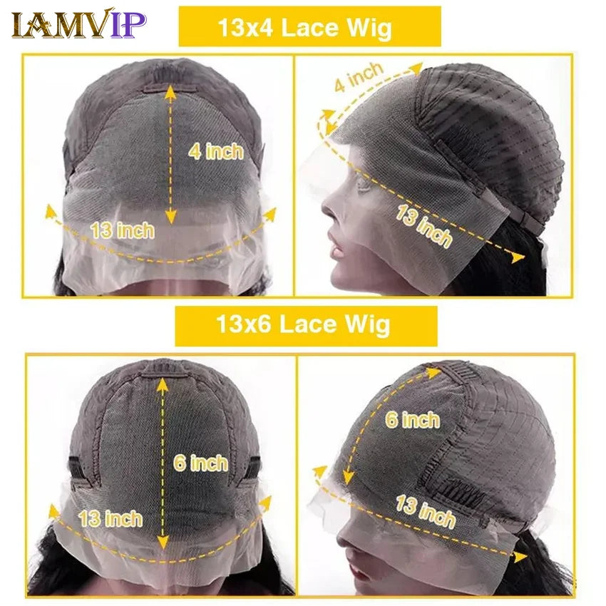 Deep Wave Frontal 13x4/13x6 Hd Lace Frontal For Women Black Glueless Human Hair Ready To Wear Human Hair Wigs