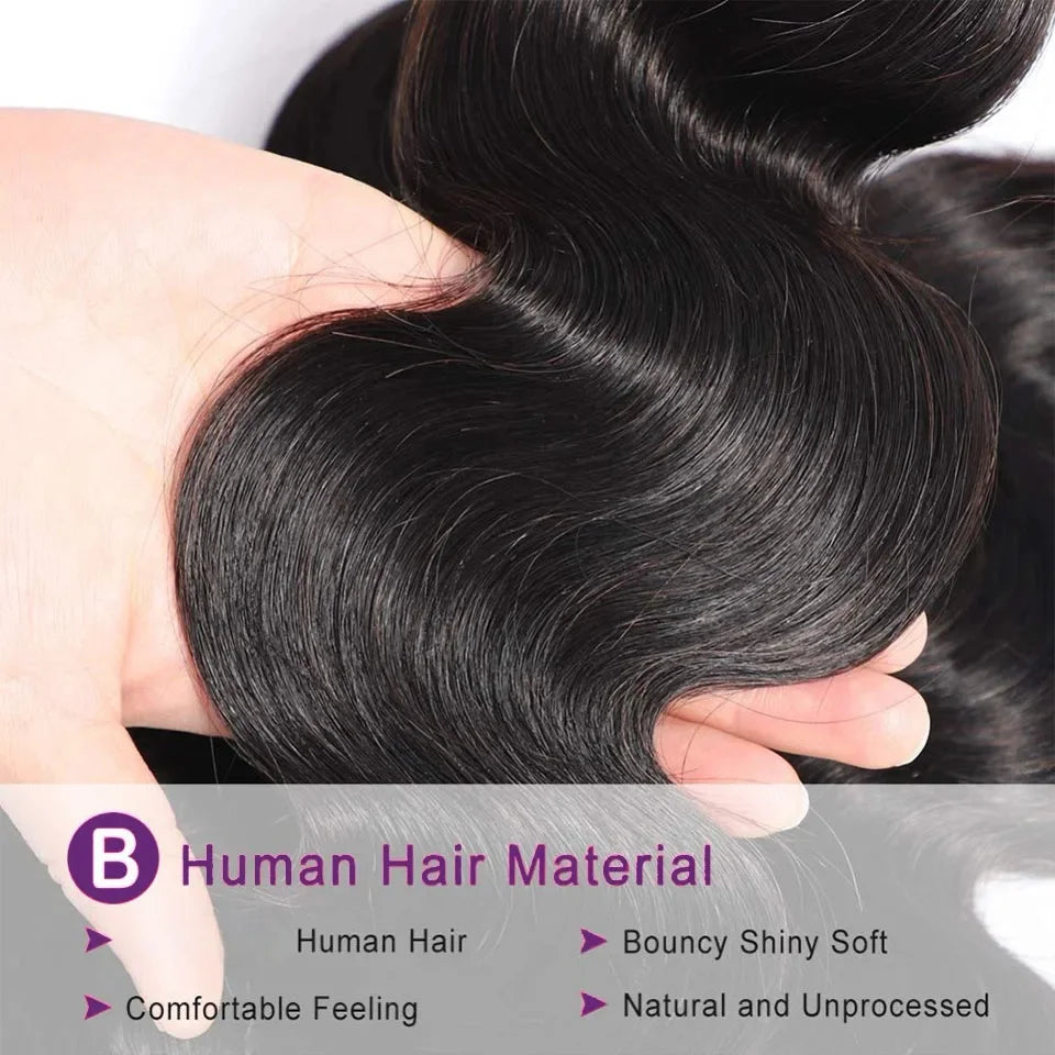 30 34 Inch Body Wave Raw 1 3 4 Bundles Indian Unprocessed Human Hair Wavys Double Drawn Virgin Bundles Weave Extensions
