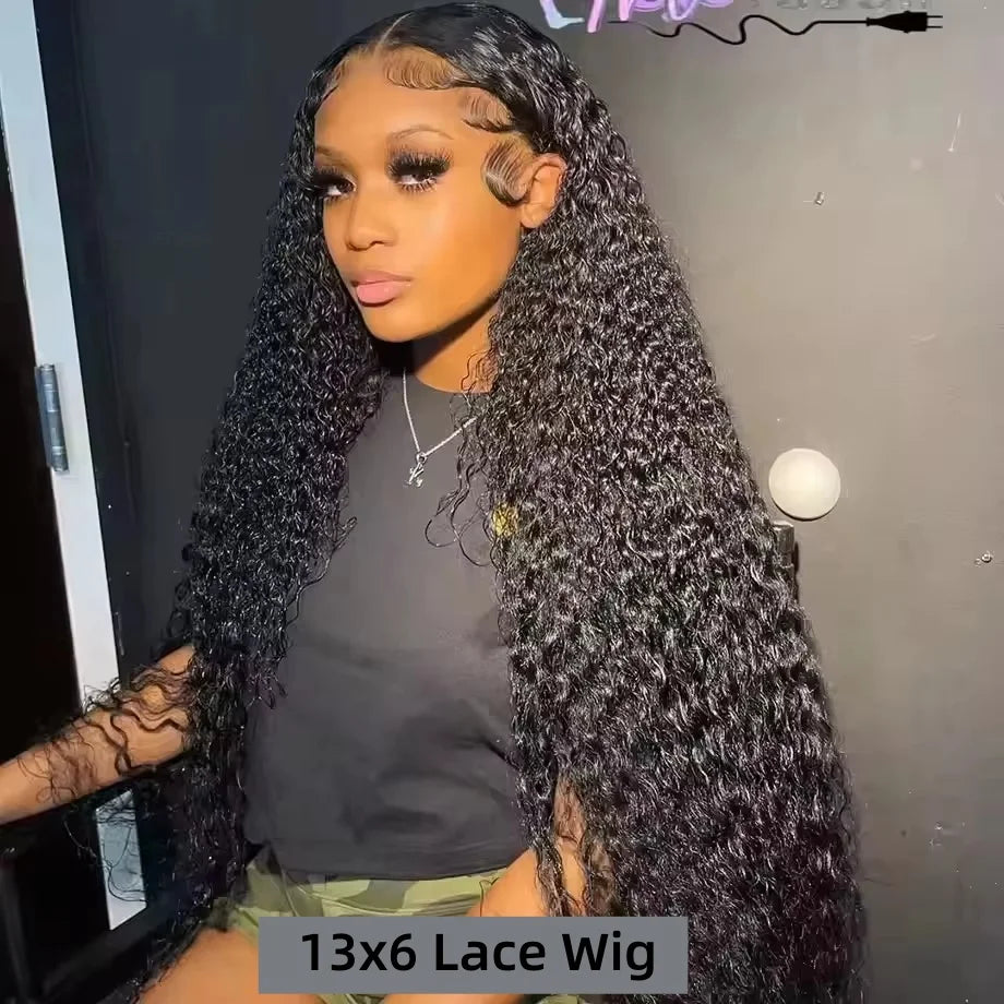 360 HD Full Lace Front Wigs Curly Wig Human Hair Pre Plucked Deep Wave Invisible Strap Wig 13x4 13x6 HD Lace Frontal Wig