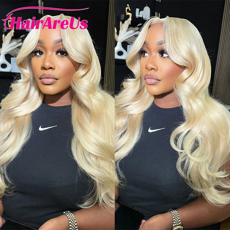 13x4 HD Transparent 613 Blonde Lace Frontal Human Hair Wigs 613  Wig Brazilian Bone body wave Lace Front Human Hair Wigs