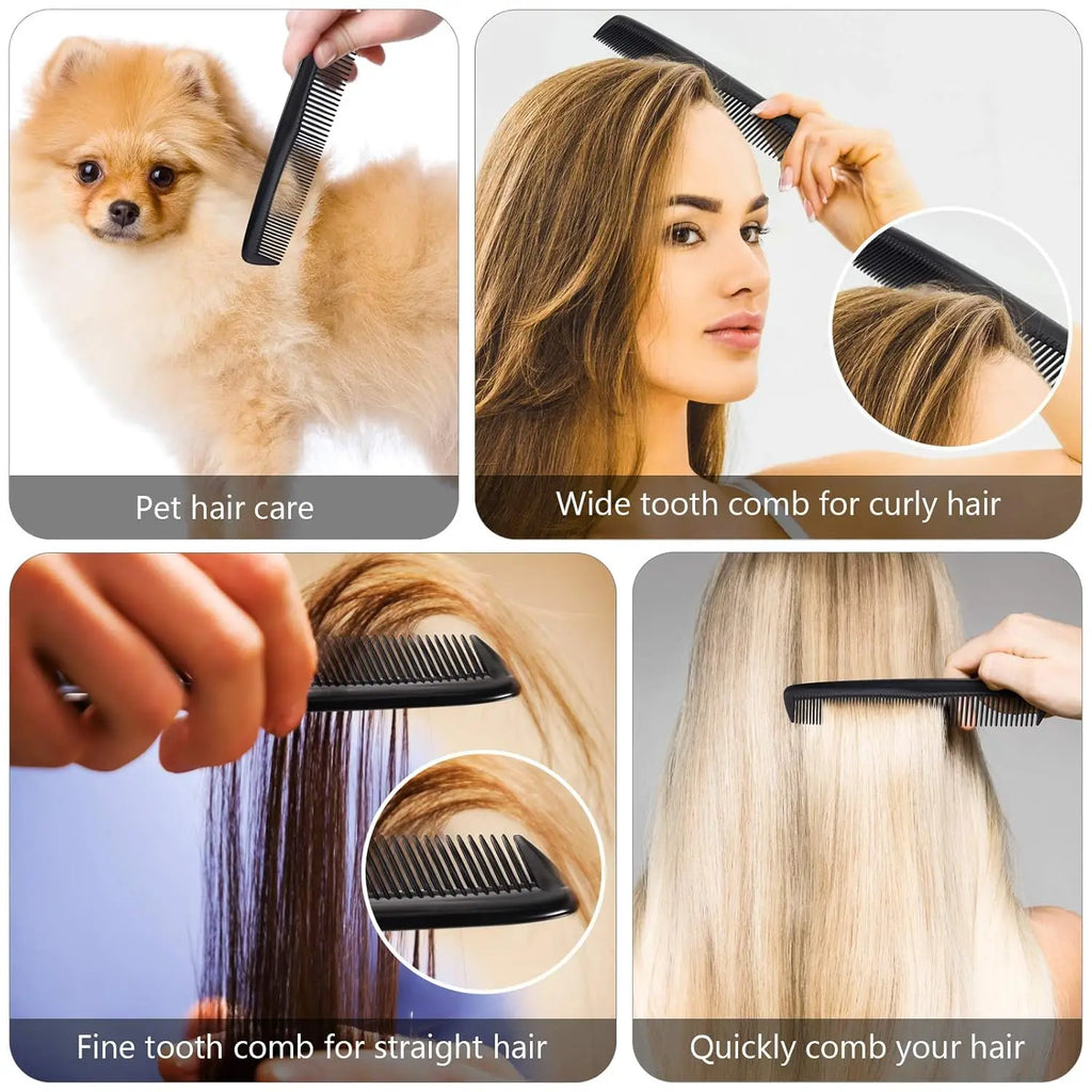 50 Pieces Pocket Hair Combs, 5 inch Unbreakable Black Comb Great for Travel Used on All Hair Types - Men's Hair, Women's Hair