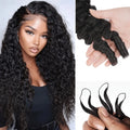 Pre Looped Crochet Human Hair Extensions Burmese Curly Feather-Line Invisible Crochet Hair Pre Separated Knotless For Braiding