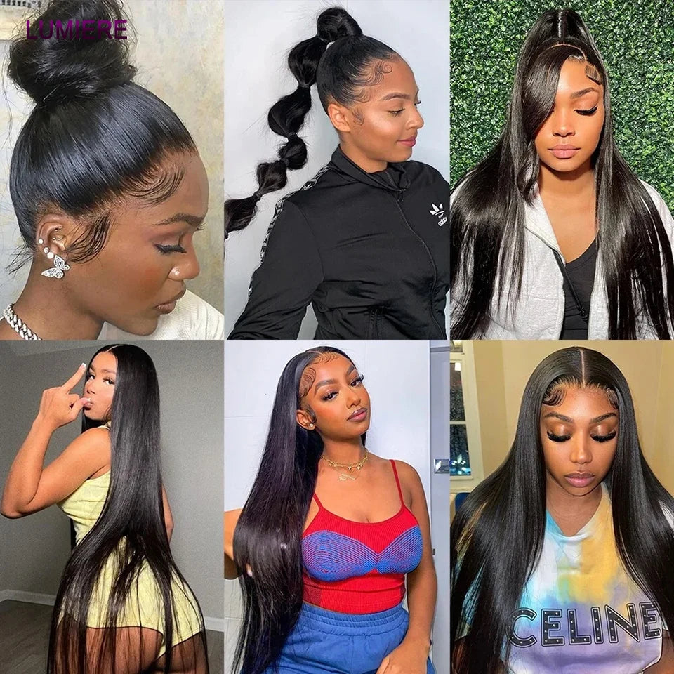 40inch Bone Straight Human Hair Bundles 100% Brazilian Raw Virgin Human Hair 1/3/4 Bundles for Women 18A Thick Bundles Wholeasle