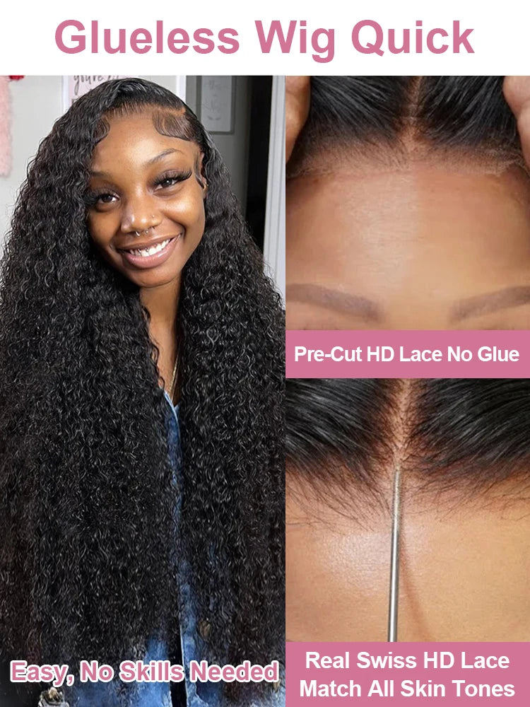 200 Density Water Curly 13x6 HD Lace Frontal Human Hair Wigs Brazilian 30 40 Inch Loose Deep Wave 13x4 Lace Front Wig For Women