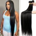 Peruvian Straight Human Hair Weave Bundles 1/3/4 Pcs Human Hair Bundles Remy Virgin Hair Extensions Natural Black