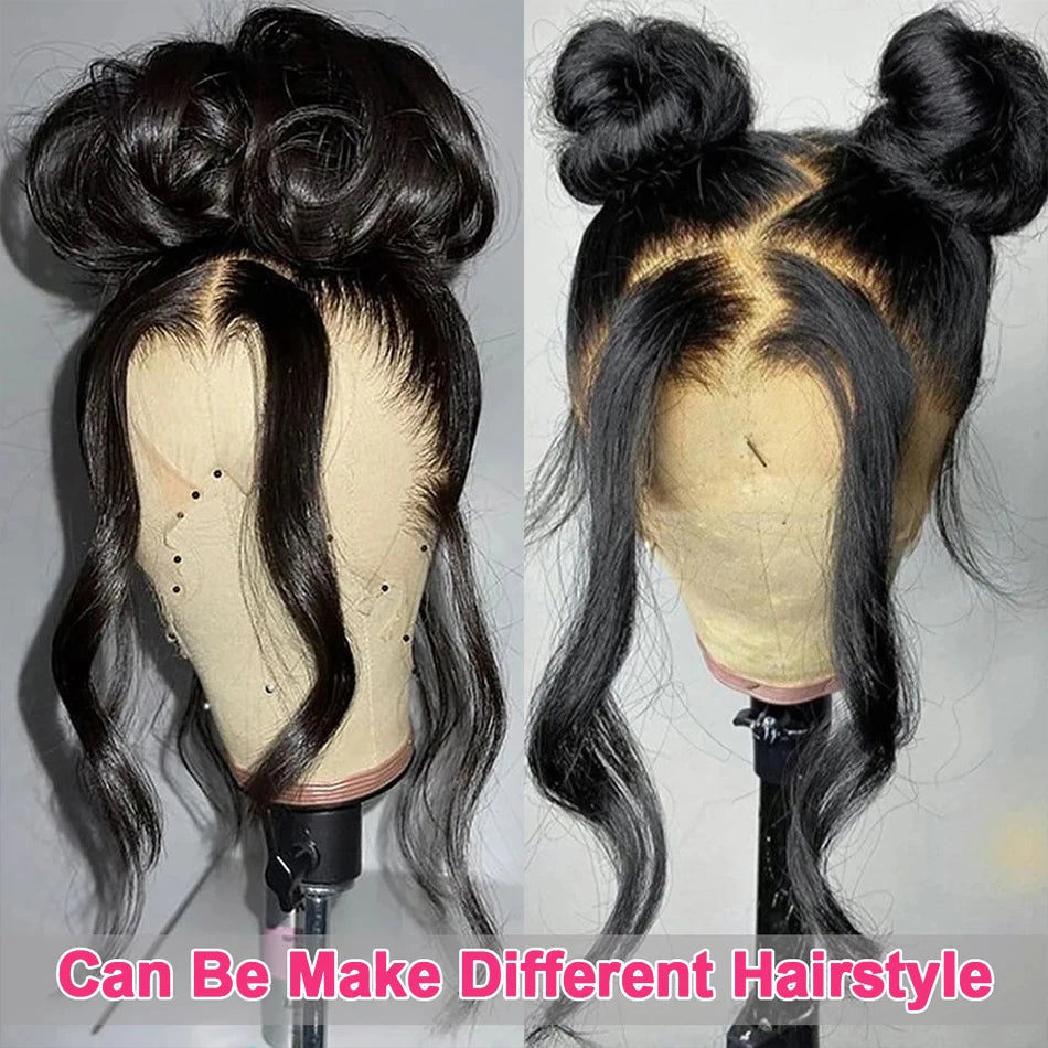 Body Wave 360 Full HD Lace Frontal Wigs Human Hair Preplucked Brazilian Glueless Wig 200 Density 13x4 Lace Front Human Hair Wig