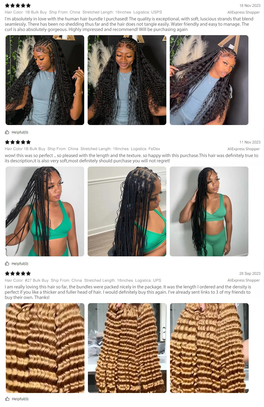 30# Chocolate Brown Deep Wave Bulk 100G 2 Bundles Human Hair for Boho Braids Curly Braiding Hair 14-24 inch Remy Hair Brazilian