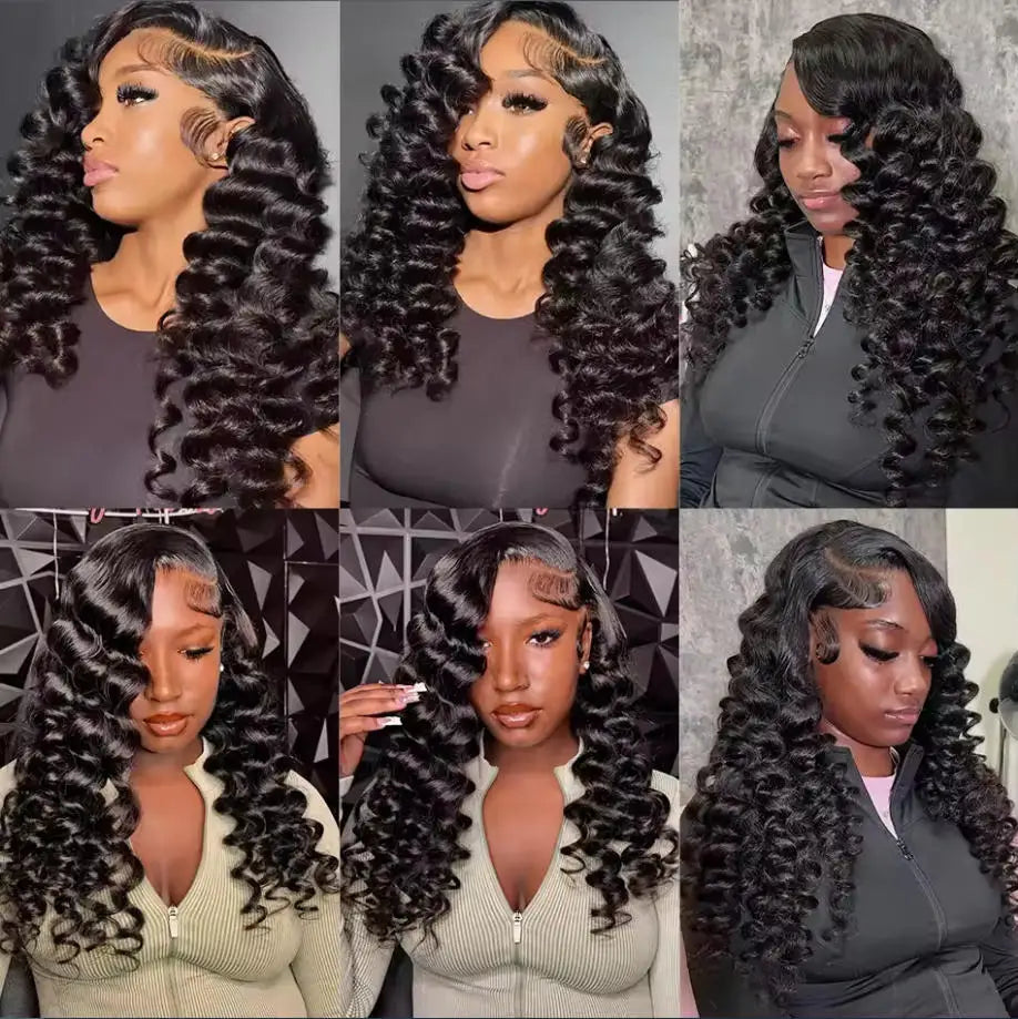 13x6 Brazilian Deep Wave Lace Front Wigs 250% Density Swiss Lace 28 30 Inch Glueless Wigs Pre Plucked Natural Hairline For Women