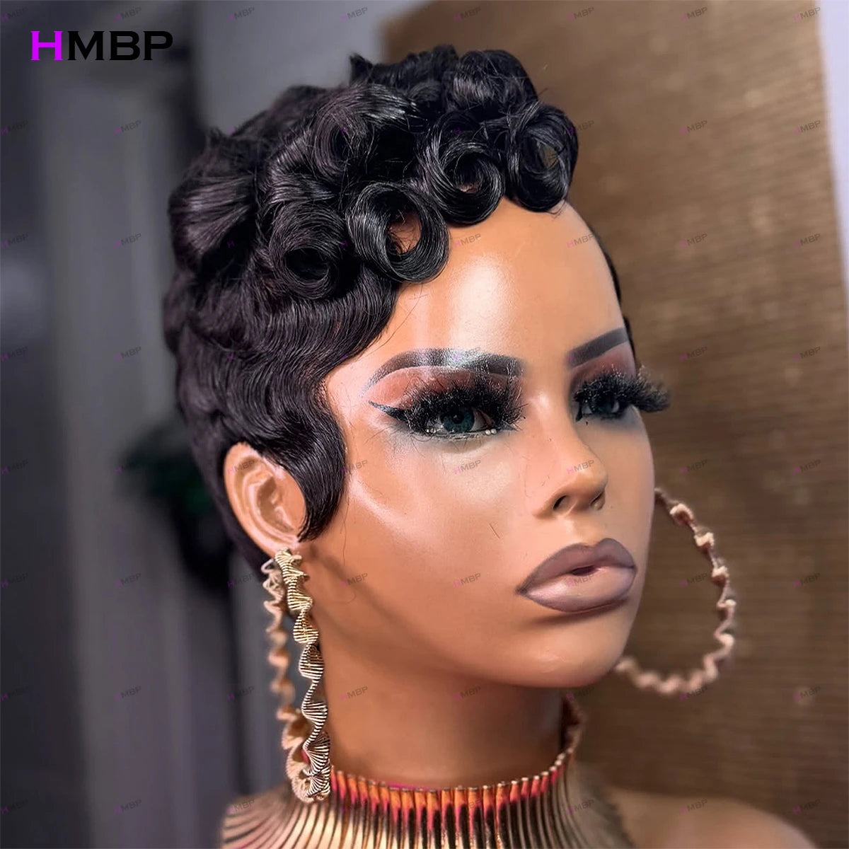 200 Density Curly Wigs Glueless Lace Frontal Wig Human Hair Ready To Go 13×4 HD Lace Frontal Wig Preplucked Hair For Women HMBP