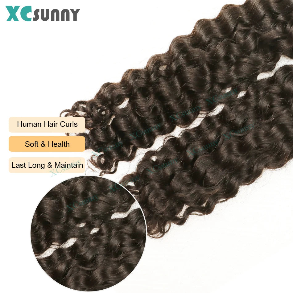 Bulk Curly Human Hair For Braiding 27 Burmese Bulk Human Hair Deep Wave 30 For Boho Knotless Braids Double Drawn Bundles
