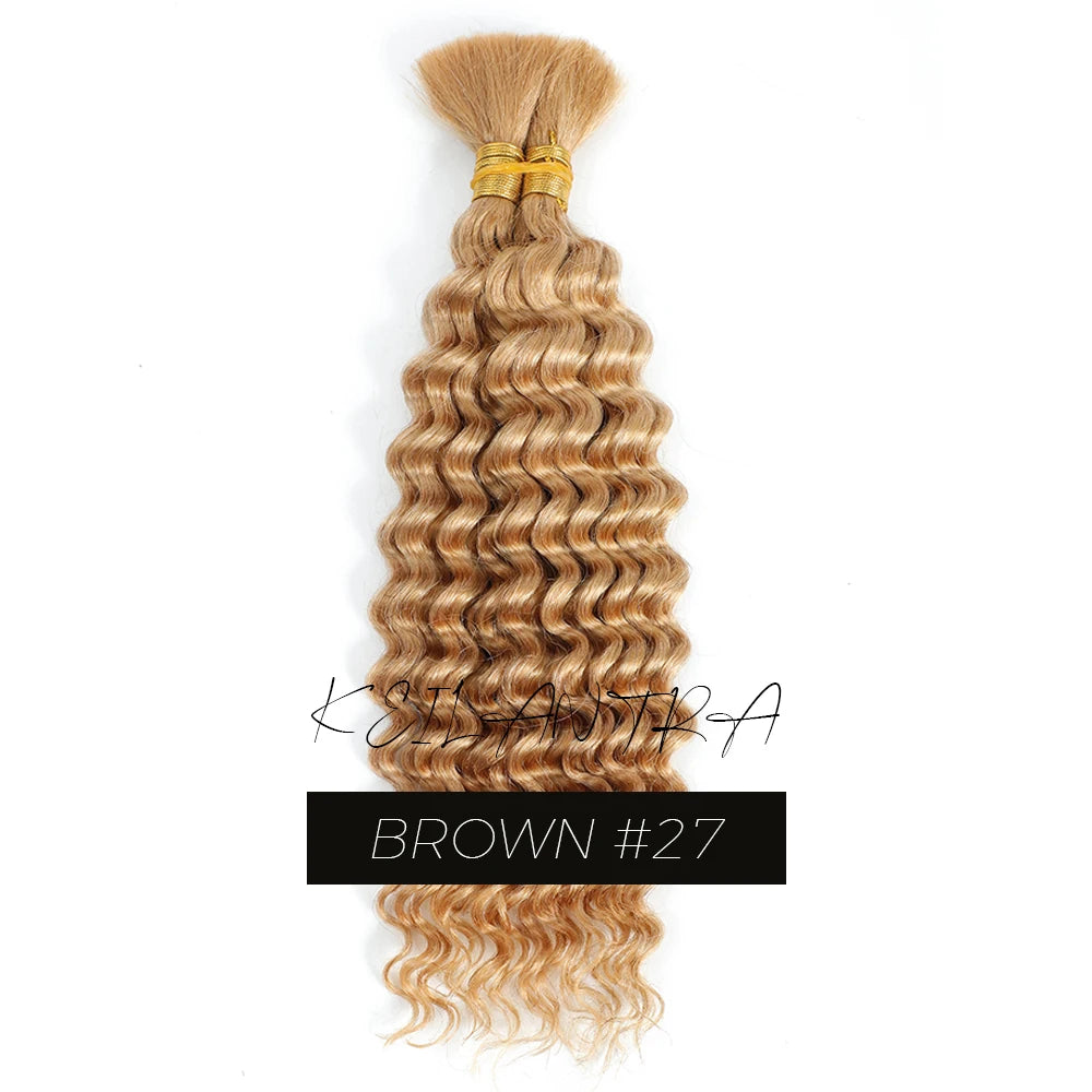 Human Braiding Hair for Boho Braids Bohemian Deep Wave Bulk 100g Human Hair for Braiding Wet and Wave Human Culry Hair for Boho