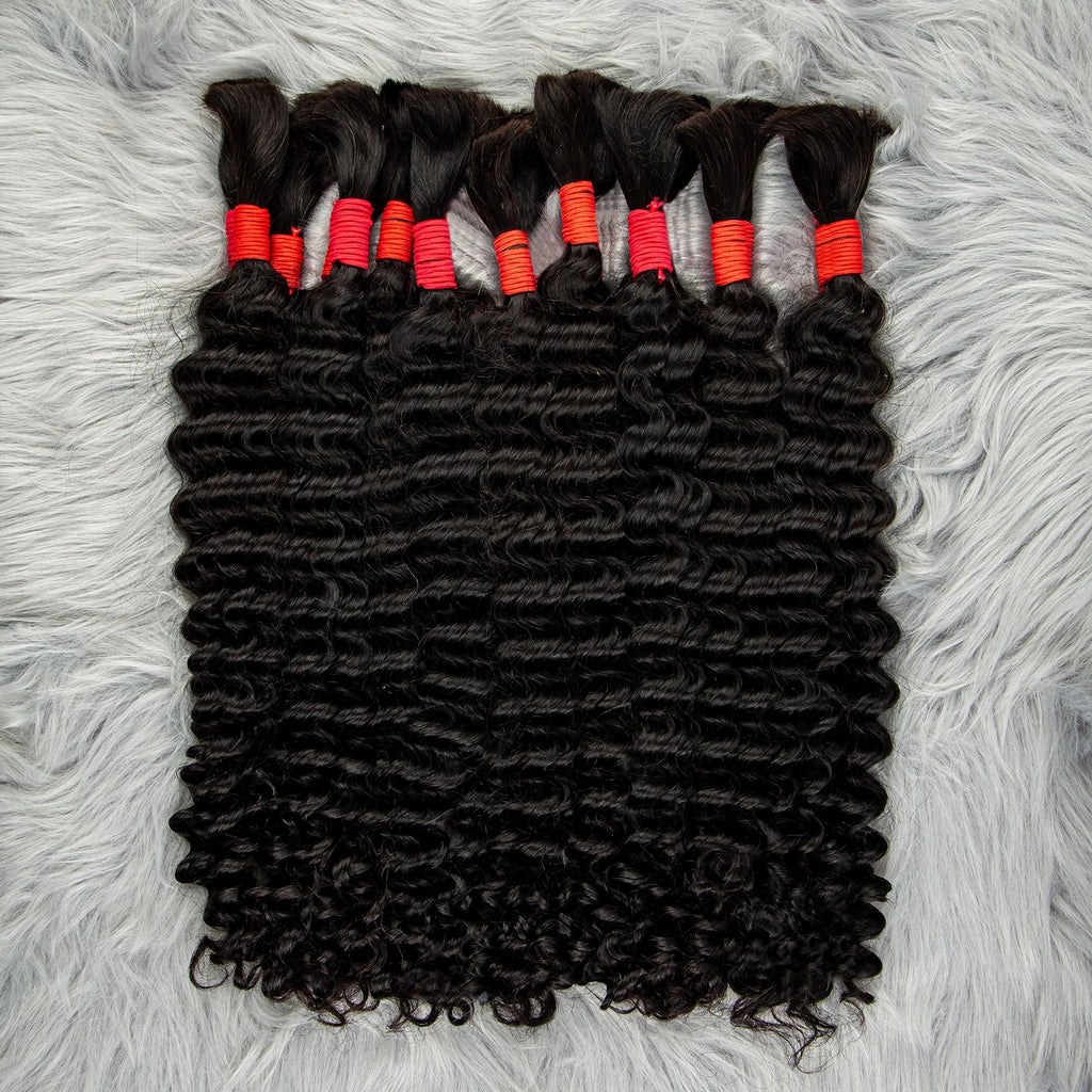 Blonde Deep Wave Human Hair Bundles 28 Inch #27 Colored Human Hair Bundles Brazilian Human Hair Bundles Deep Wave Boho Braids