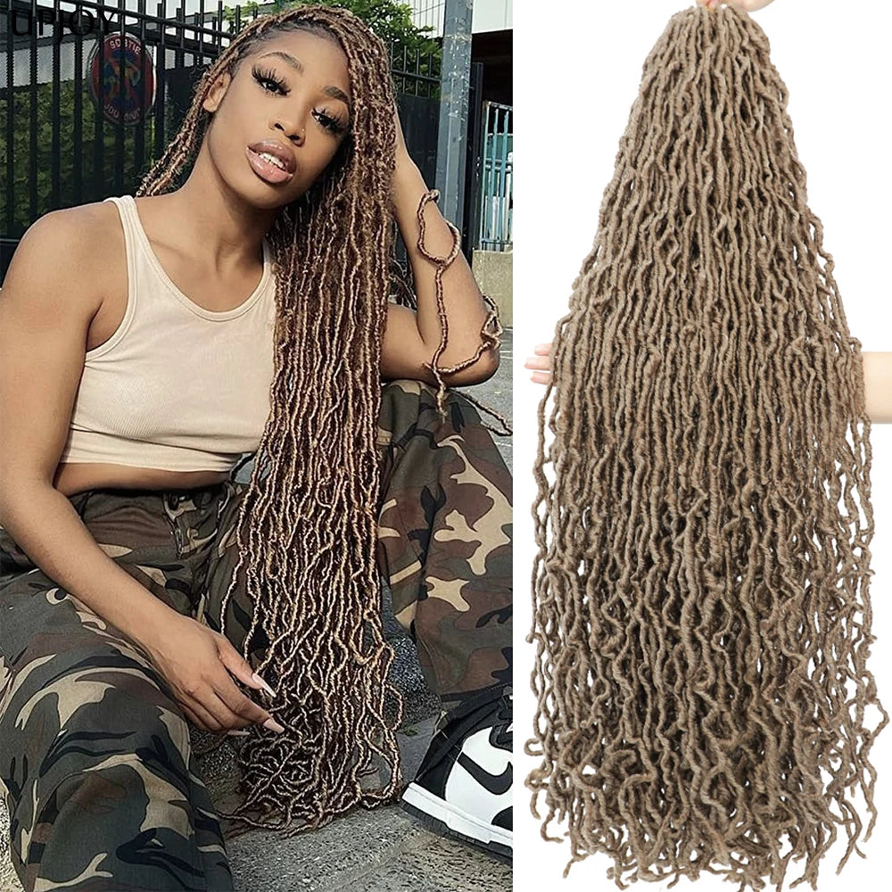 36 inch New Soft Locs Crochet Hair 18 24 inch Faux Locs Braids for Butterfly Dreadlocks Crochet Braid Hair Synthetic Locs Hair