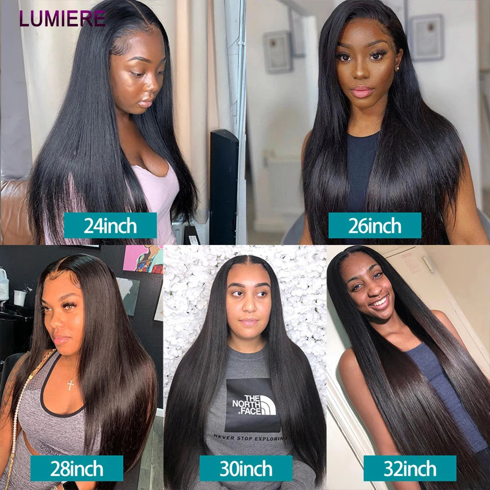 40inch Bone Straight Human Hair Bundles 100% Brazilian Raw Virgin Human Hair 1/3/4 Bundles for Women 18A Thick Bundles Wholeasle