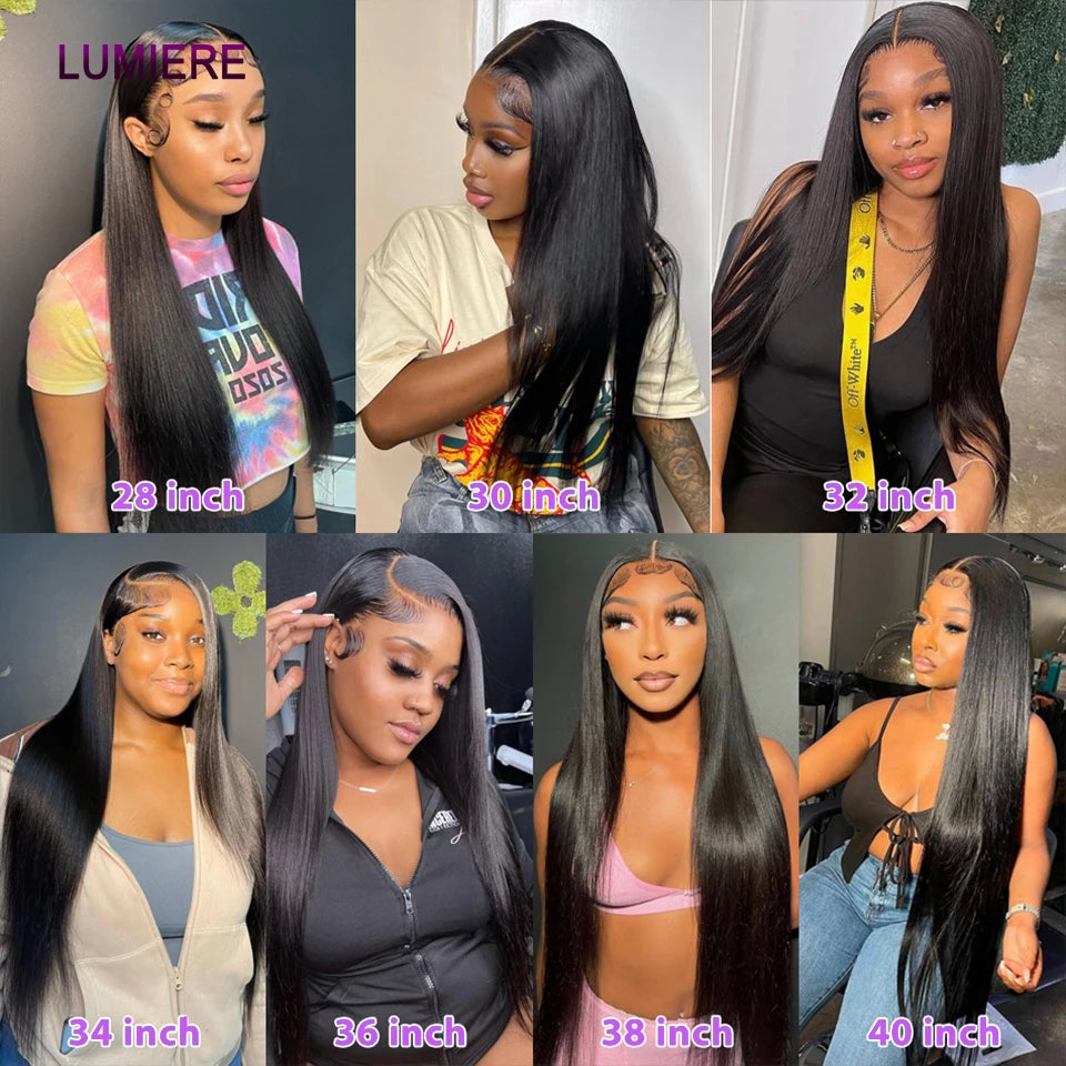 40inch Bone Straight Human Hair Bundles 100% Brazilian Raw Virgin Human Hair 1/3/4 Bundles for Women 18A Thick Bundles Wholeasle