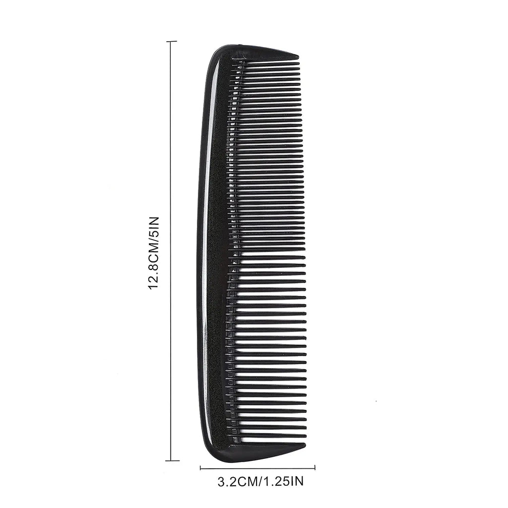 50 Pieces Pocket Hair Combs, 5 inch Unbreakable Black Comb Great for Travel Used on All Hair Types - Men's Hair, Women's Hair