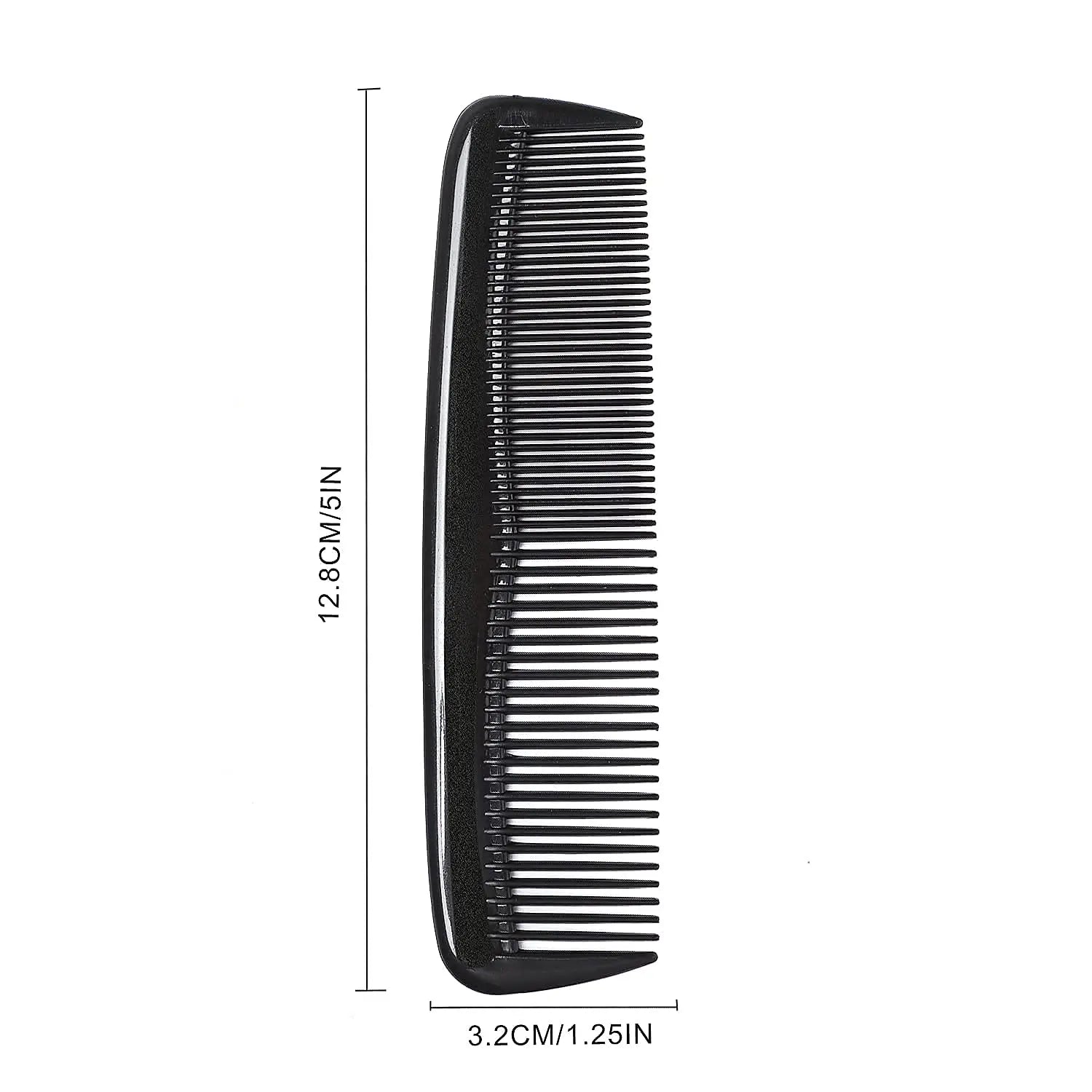 50 Pieces Pocket Hair Combs, 5 inch Unbreakable Black Comb Great for Travel Used on All Hair Types - Men's Hair, Women's Hair