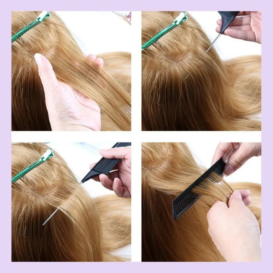 10/20PCS Professional Hair Styling Pointy Tail Comb（Black, Purple, Pink, Green, Yellow） for Wig, Partition, Braid, Hair Dye,