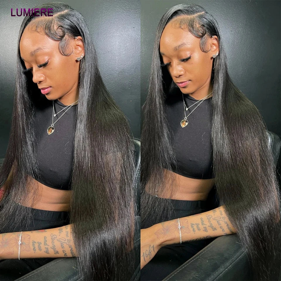 40inch Bone Straight Human Hair Bundles 100% Brazilian Raw Virgin Human Hair 1/3/4 Bundles for Women 18A Thick Bundles Wholeasle