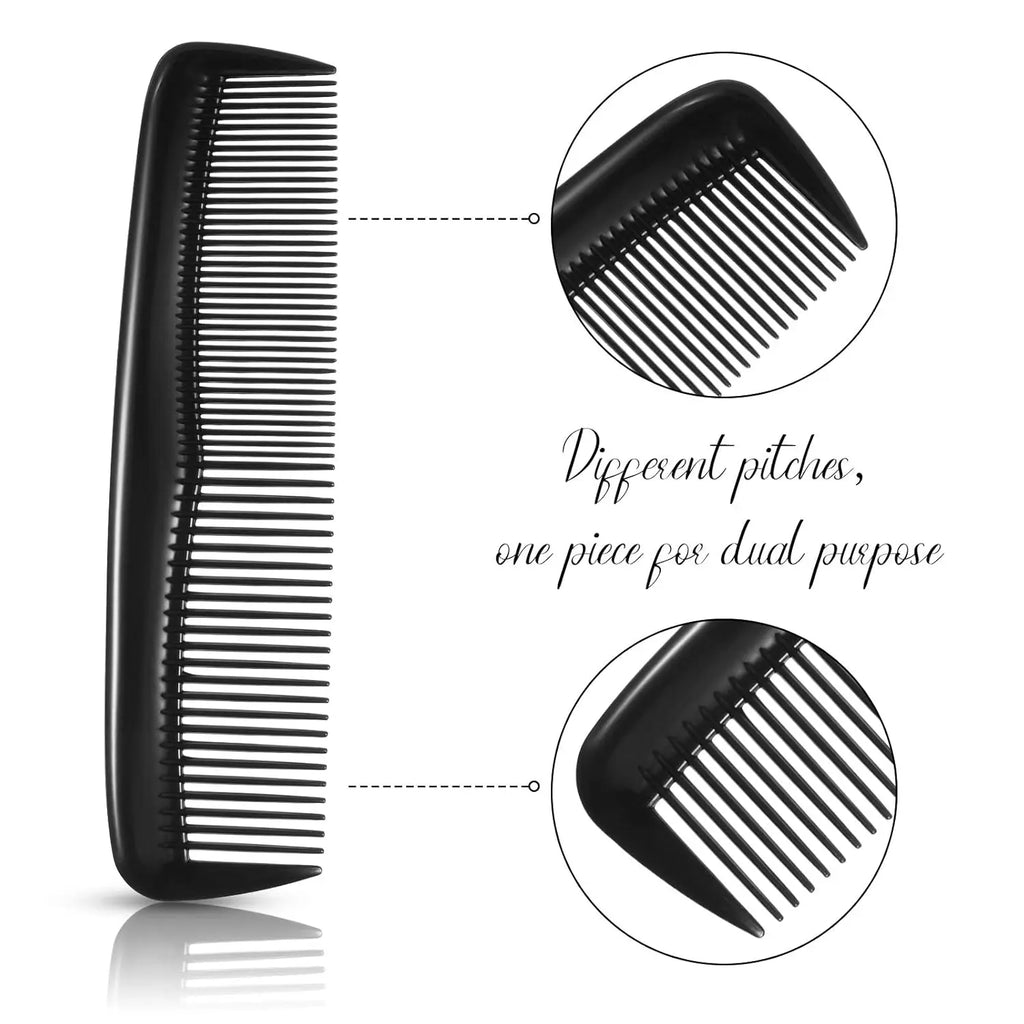 50 Pieces Pocket Hair Combs, 5 inch Unbreakable Black Comb Great for Travel Used on All Hair Types - Men's Hair, Women's Hair
