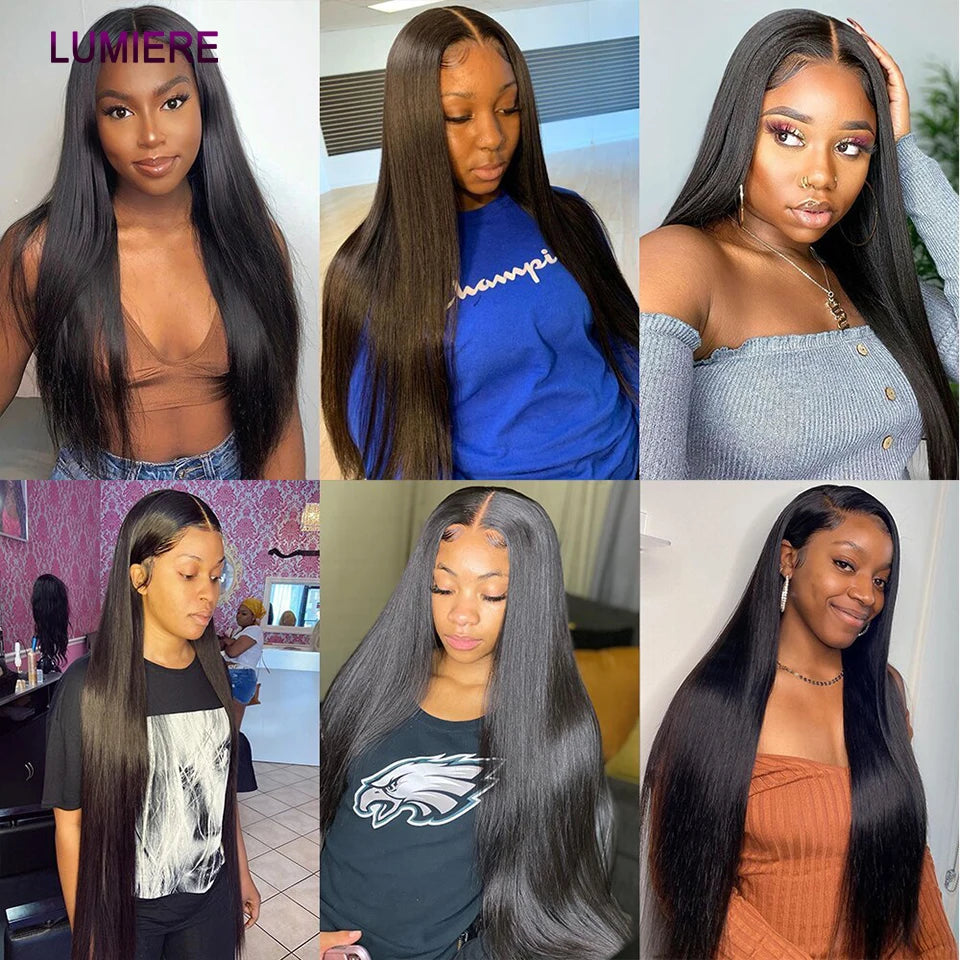 40inch Bone Straight Human Hair Bundles 100% Brazilian Raw Virgin Human Hair 1/3/4 Bundles for Women 18A Thick Bundles Wholeasle