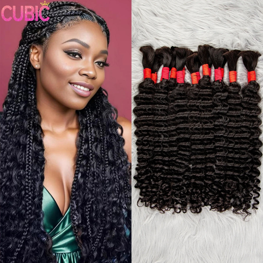 Blonde Deep Wave Human Hair Bundles 28 Inch #27 Colored Human Hair Bundles Brazilian Human Hair Bundles Deep Wave Boho Braids