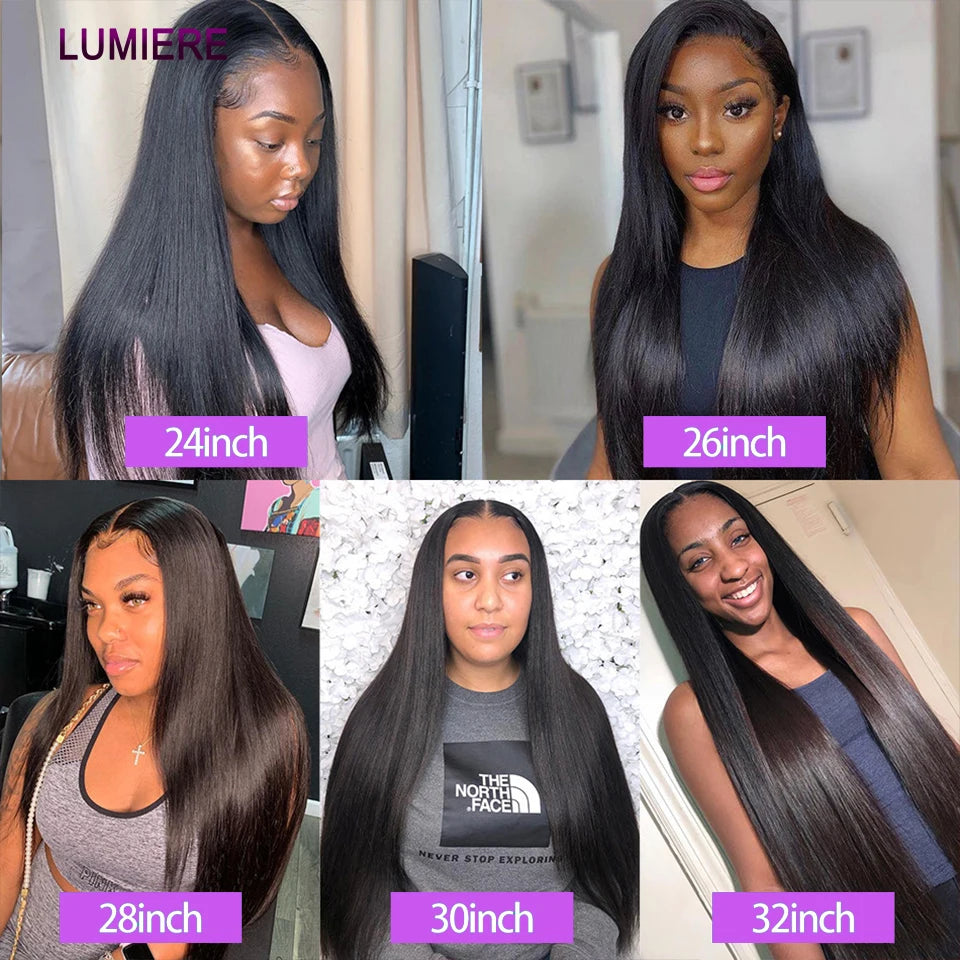 40inch Bone Straight Human Hair Bundles 100% Brazilian Raw Virgin Human Hair 1/3/4 Bundles for Women 18A Thick Bundles Wholeasle