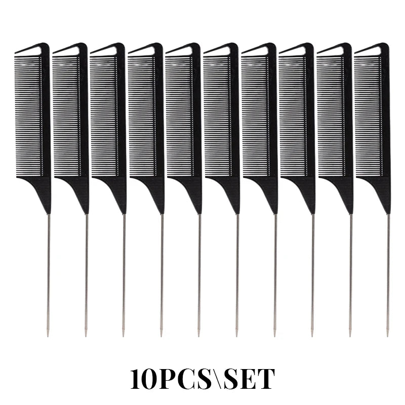 10/20PCS Professional Hair Styling Pointy Tail Comb（Black, Purple, Pink, Green, Yellow） for Wig, Partition, Braid, Hair Dye,