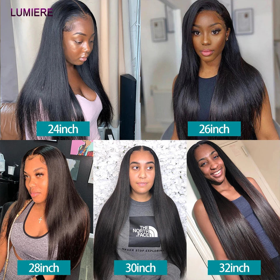40inch Bone Straight Human Hair Bundles 100% Brazilian Raw Virgin Human Hair 1/3/4 Bundles for Women 18A Thick Bundles Wholeasle