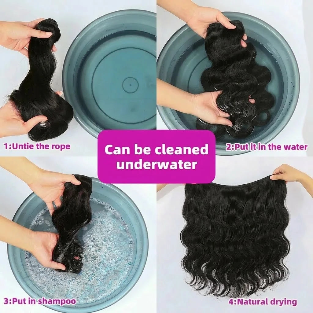 30 34 Inch Body Wave Raw 1 3 4 Bundles Indian Unprocessed Human Hair Wavys Double Drawn Virgin Bundles Weave Extensions