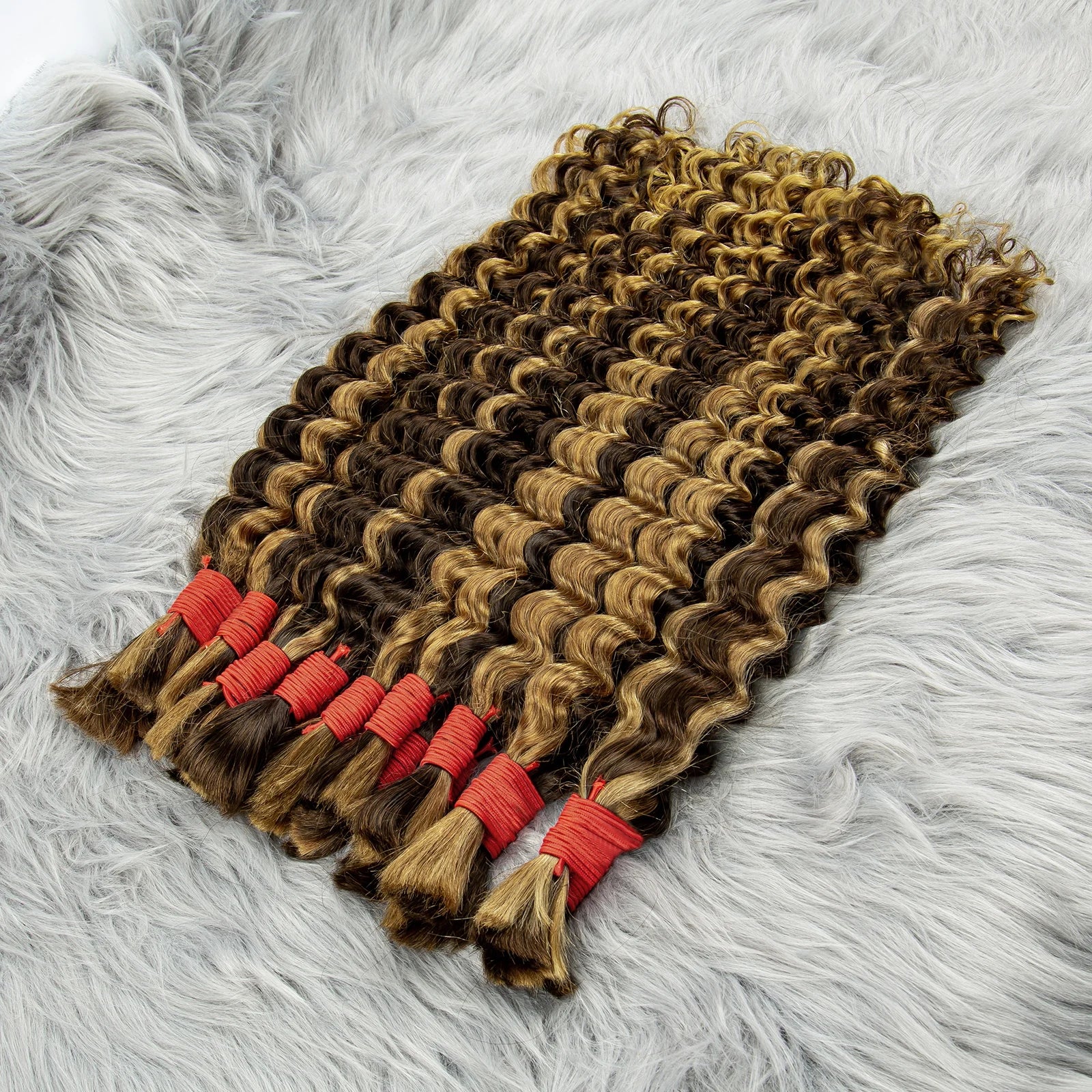Blonde Deep Wave Human Hair Bundles 28 Inch #27 Colored Human Hair Bundles Brazilian Human Hair Bundles Deep Wave Boho Braids
