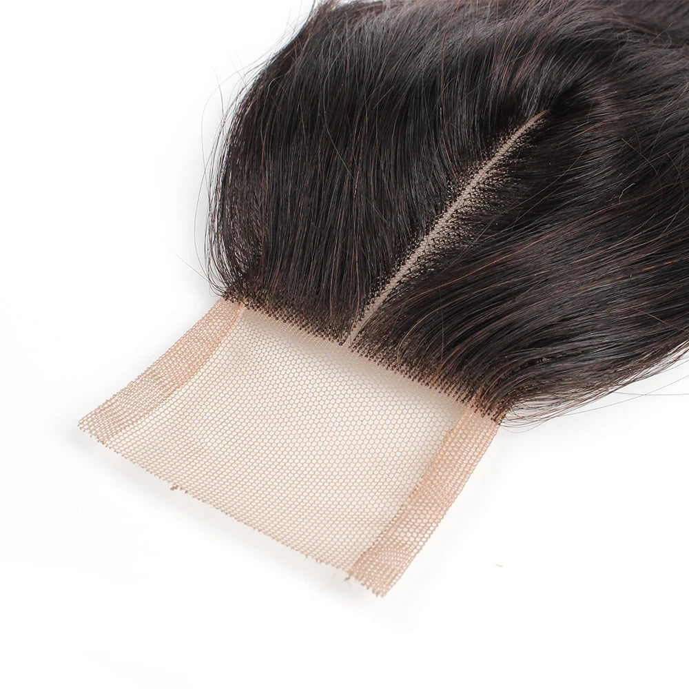 Straight 2x6 Lace Closure Body Wave 2*6 Closures Remy Indian Human Hair Transparent 150% Density Deep Middle Part Laces