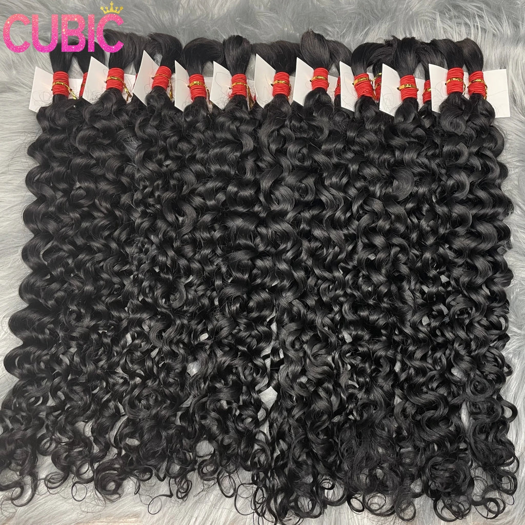 Blonde Deep Wave Human Hair Bundles 28 Inch #27 Colored Human Hair Bundles Brazilian Human Hair Bundles Deep Wave Boho Braids