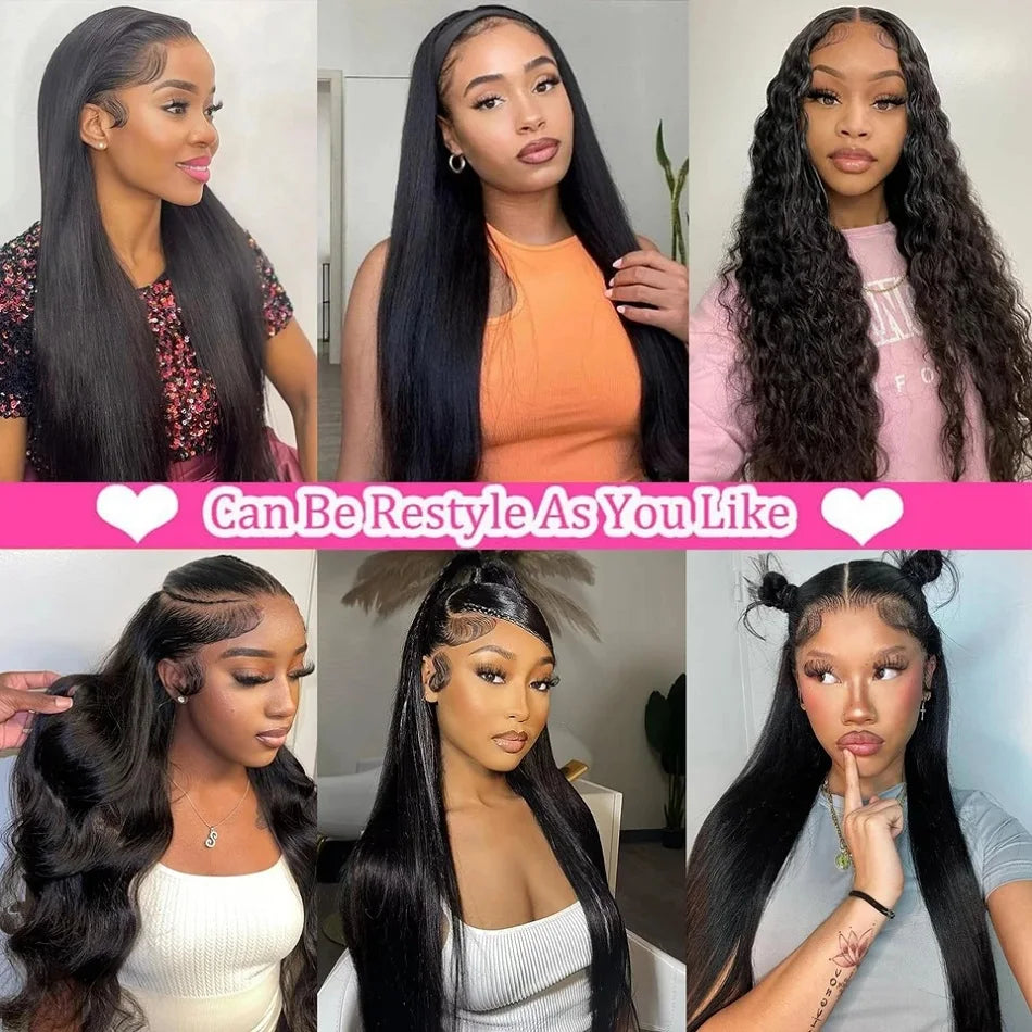 13x4 Vietnamese Double Drawn Human Hair Wigs 13x6 Hd Lace Frontal 40 Inch Straight Transparent Lace Wigs Human Hair Wig For Wome