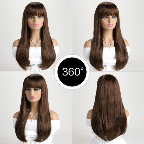 26Inch Colour Wig Long Straight Synthetic Wig for Women Fashion Wig for for Daily Halloween   Costume Party Cosplay ﻿