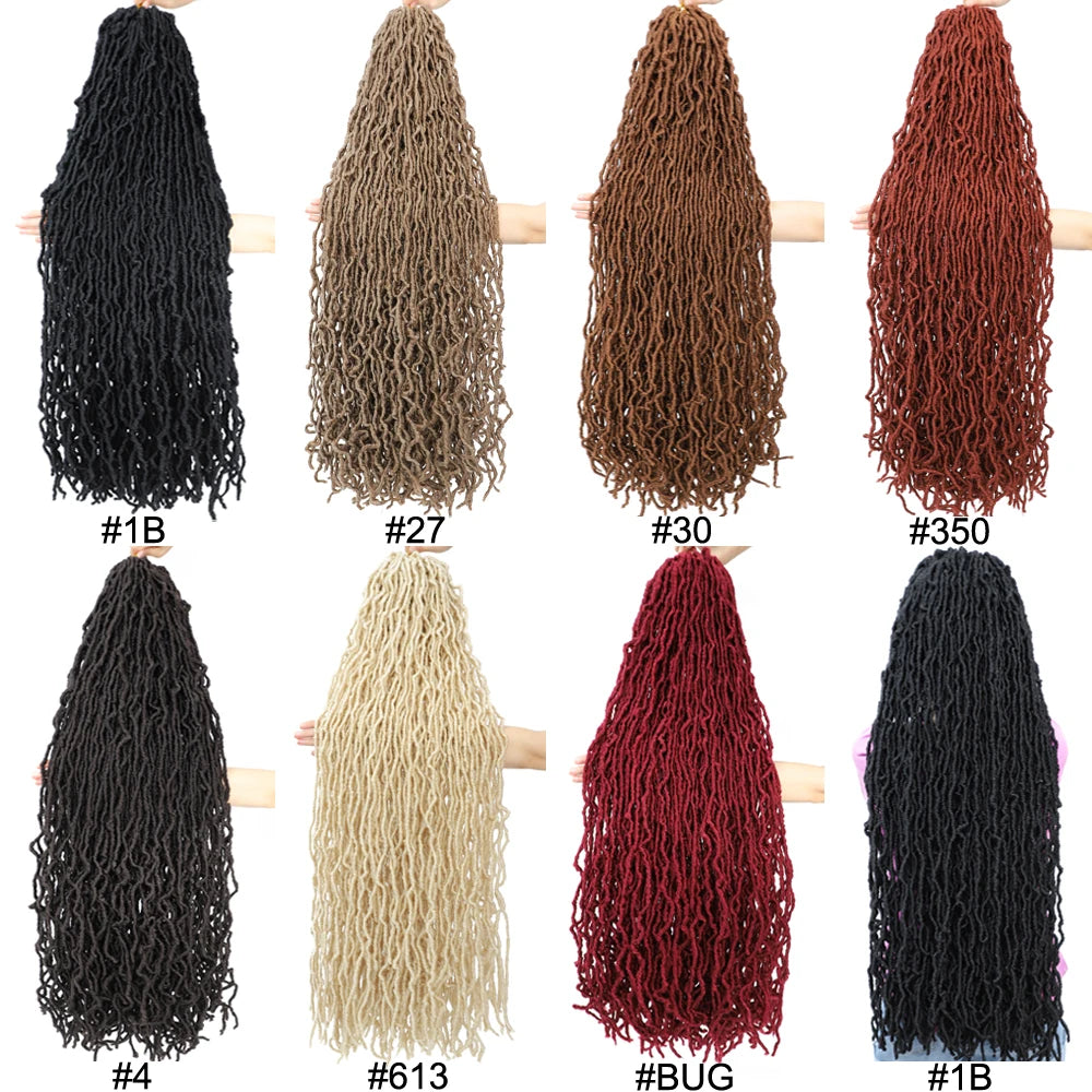 36 inch New Soft Locs Crochet Hair 18 24 inch Faux Locs Braids for Butterfly Dreadlocks Crochet Braid Hair Synthetic Locs Hair