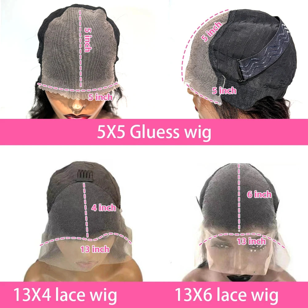 42 Inch Body Wave Human Hair Wigs13x4 13X6 HD Lace Frontal Wig Wet And Wavy Lace Front Wig For Women 5x5 Gluless Closure Wigs