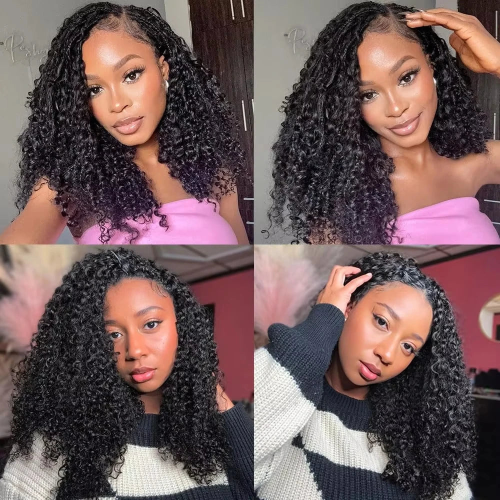 Body Wave Kinky Curly Knotless Pre-Separated Crochet Hair Extensions Feather Hair Extensions Straight Hair Human Hair For Women