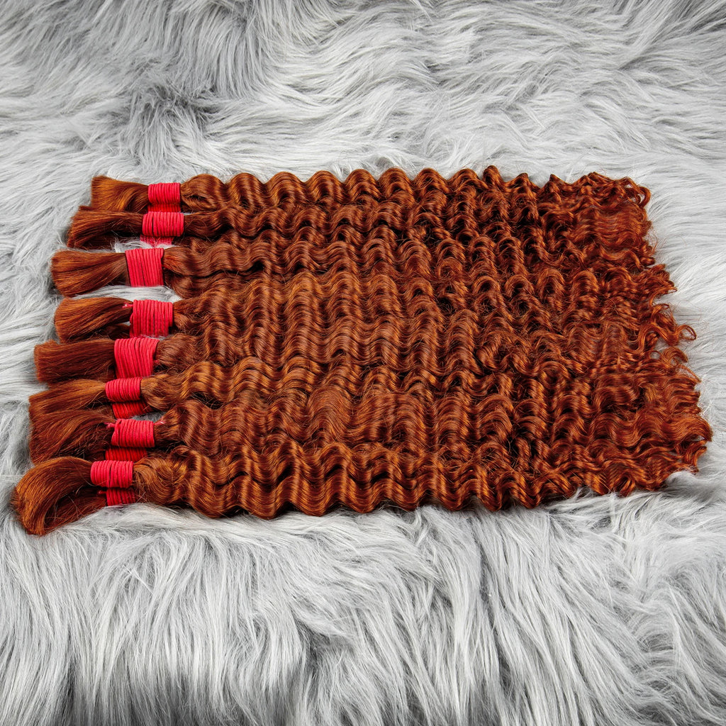 Blonde Deep Wave Human Hair Bundles 28 Inch #27 Colored Human Hair Bundles Brazilian Human Hair Bundles Deep Wave Boho Braids