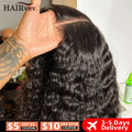 Glueless Wigs Human Hair Ready To Wear Water Wave Glueless Wigs Pre Plucked Pre Cut Lace 5x7 Kinky Curly Wigs For Women On Sale