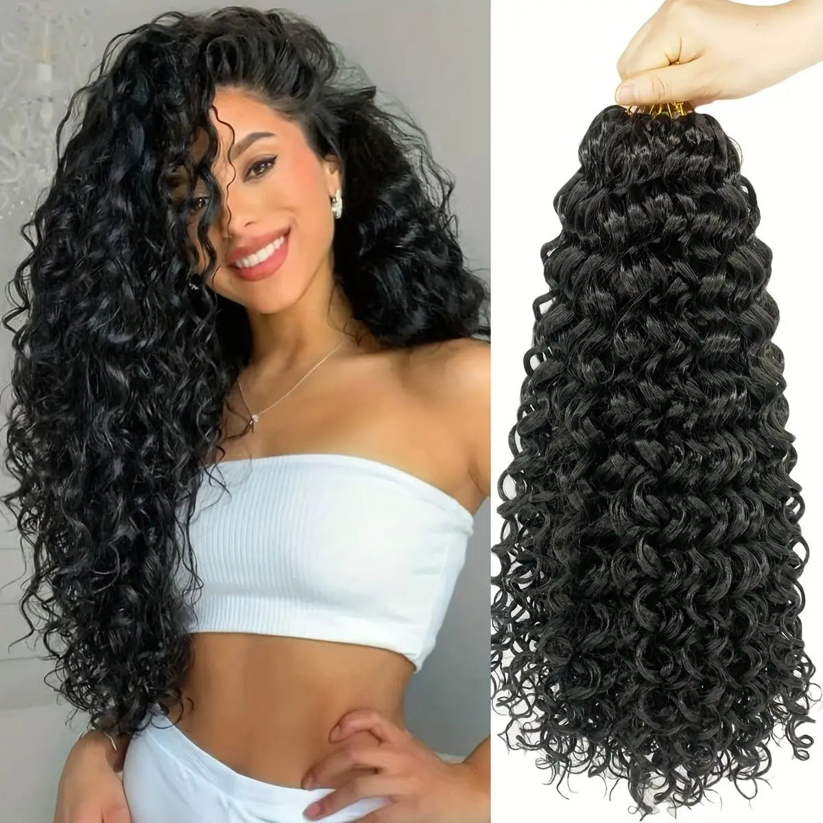 Body Wave Kinky Curly Knotless Pre-Separated Crochet Hair Extensions Feather Hair Extensions Straight Hair Human Hair For Women