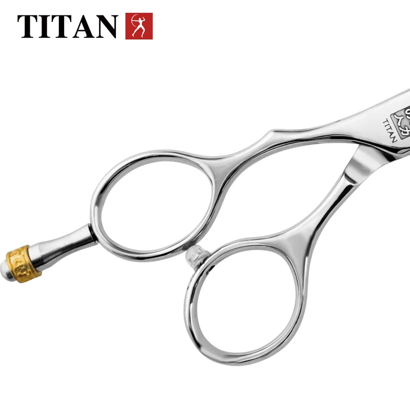 TITAN professional barber cut left handle  hair scissors cutting and thinning shear 6inch 440c japan stainless steel