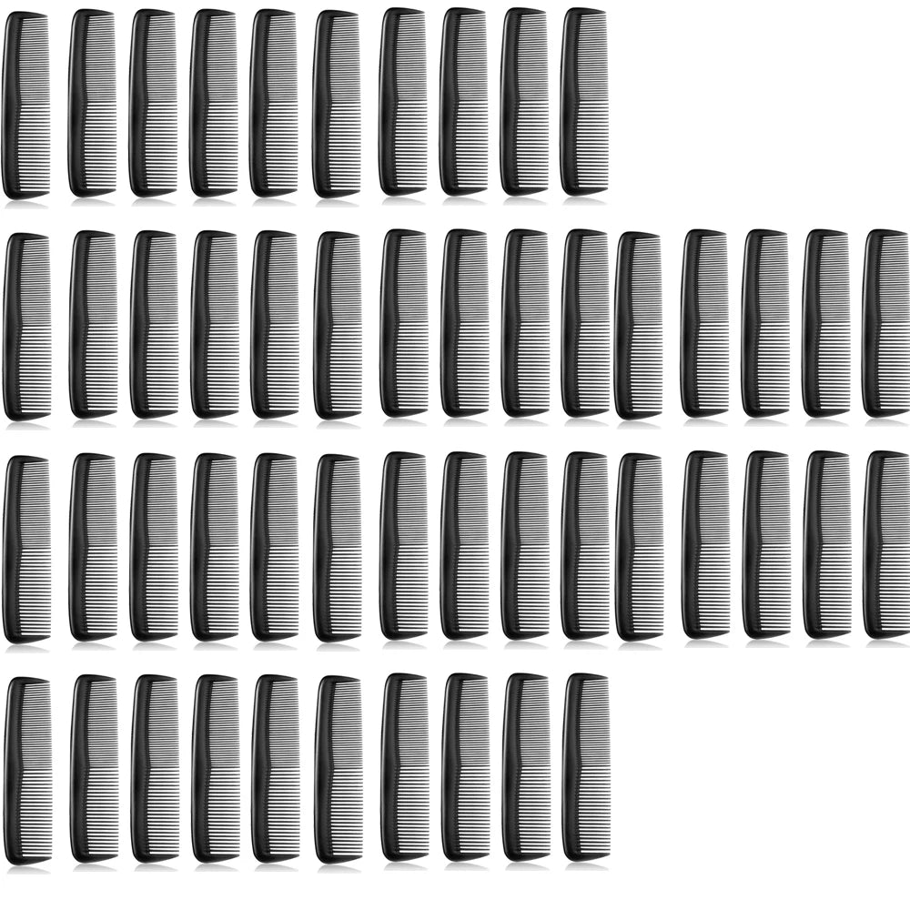 50 Pieces Pocket Hair Combs, 5 inch Unbreakable Black Comb Great for Travel Used on All Hair Types - Men's Hair, Women's Hair