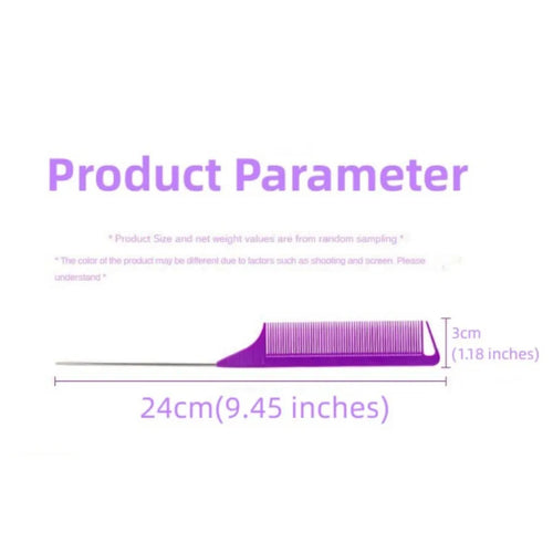 10/20PCS Professional Hair Styling Pointy Tail Comb（Black, Purple, Pink, Green, Yellow） for Wig, Partition, Braid, Hair Dye,